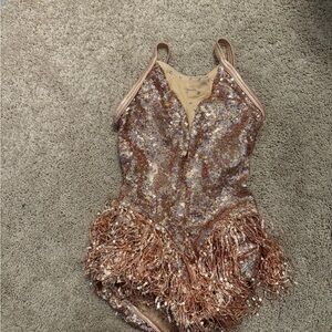 Weissman Glittering Fringe Kids Costume - Gold